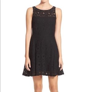 BB Dakota Renley Lace Fit & Flare Minidress